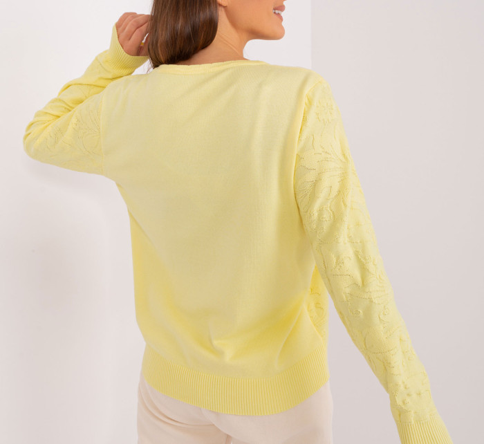 Sweter AT SW 2231A.00P jasny żółty