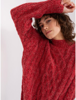Sweter AT SW 2363 2.04P ciemny czerwony