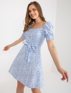 Sukienka LK SK 509002.03P biało niebieski