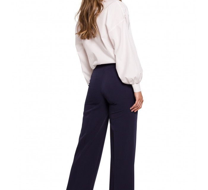 model 15877050 Klasické kalhoty s rovnými nohavicemi béžové - Makover