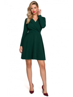 šaty s límečkem lahvově zelené model 17652493 - Makover