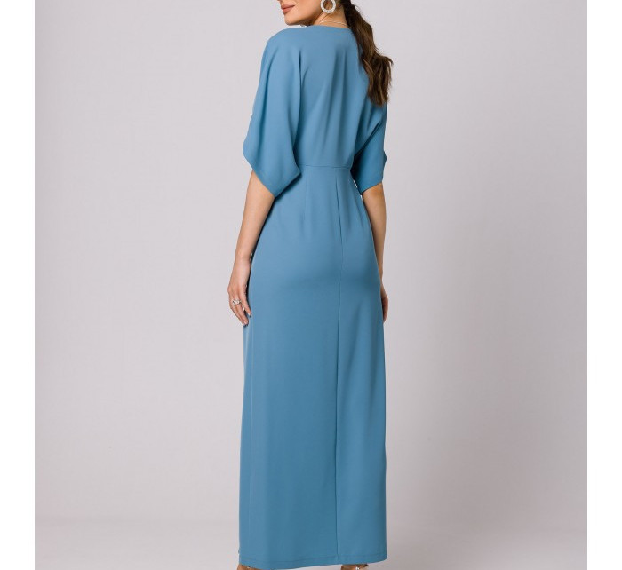 K163 Maxi šaty - nebesky modré
