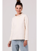 B268 Pullover top with high neck - vanilla