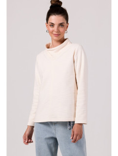 B268 Pullover top with high neck - vanilla