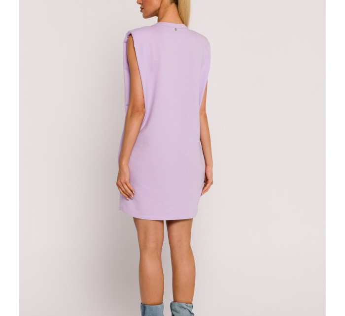 Mini šaty s na ramenou fialové model 19660944 - Moe