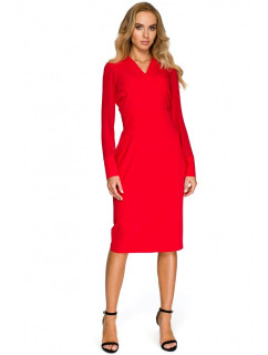 S136 Šifonové šaty bez rukávů - červené