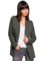 B102 Cotton-blend open blazer - military green