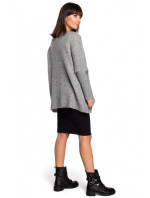 model 18002061 Lehký svetr nadměrné velikosti šedý - BeWear