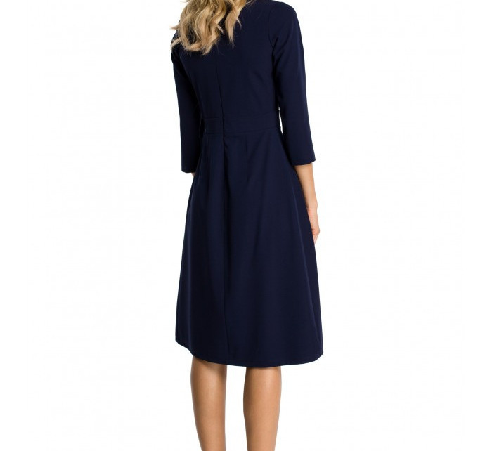 Šaty s záhyby tmavě modré model 18001697 - Moe