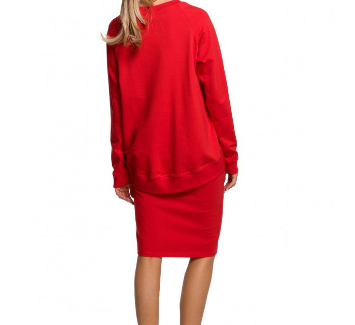tužková sukně s pruhem s logem ecru barva model 15104385 - Moe