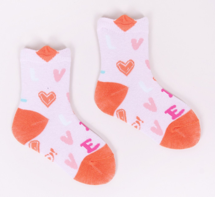 Bavlněné dětské dívčí ponožky vzory barvy  Pink model 17273556 - Yoclub