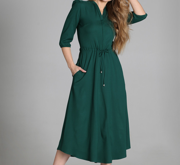 Šaty s dlouhým rukávem model 16708678 Zelená - Lanti