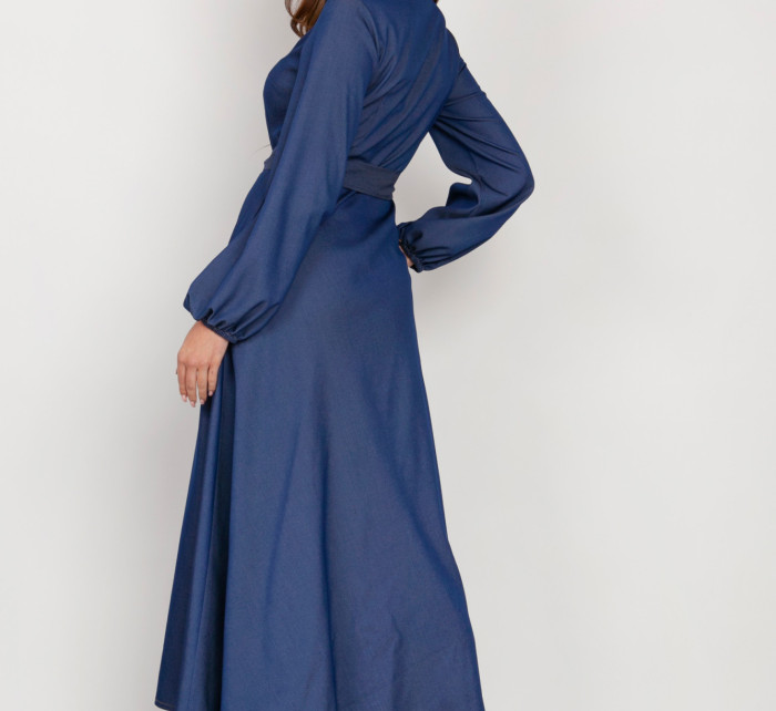 Šaty s dlouhým rukávem model 19360046 Jeans - Lanti