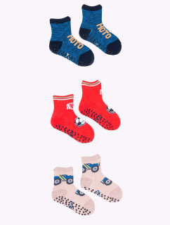 Chlapecké bavlněné ponožky proti s ABS vzorem Barvy 3pack Vícebarevné model 17179201 - Yoclub