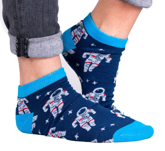 Kotníkové bavlněné ponožky Vzory barev Námořnická modrá model 17179299 - Yoclub
