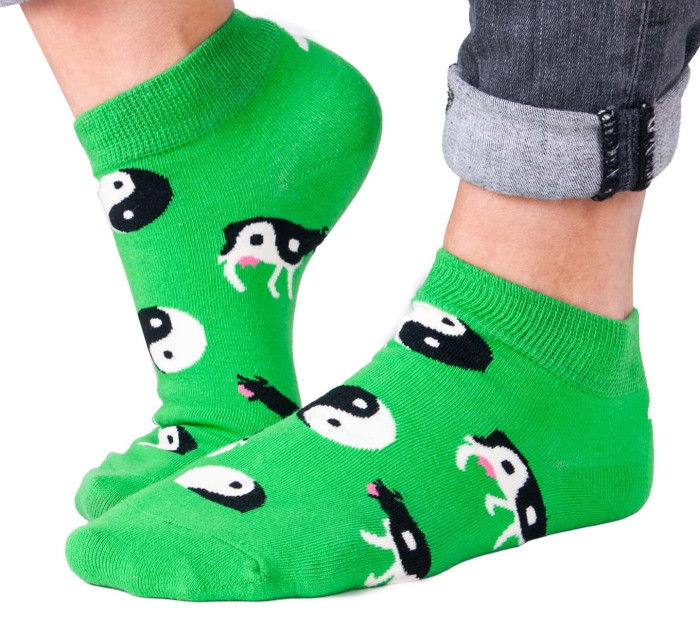 Kotníkové bavlněné ponožky Vzory Barvy Zelená model 17179309 - Yoclub