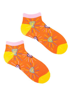 Yoclub Členkové vtipné bavlnené ponožky Vzory farieb SKS-0086U-B600 Orange