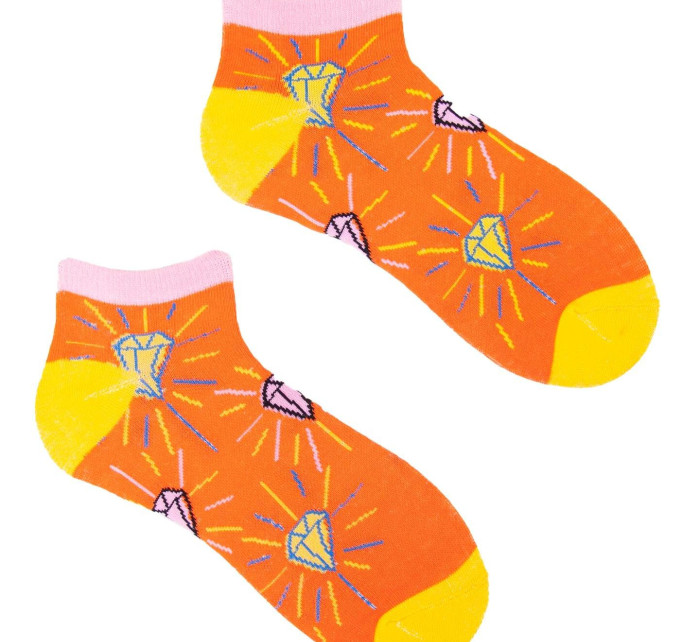 Kotníkové bavlněné ponožky Vzory barev Orange model 17232341 - Yoclub