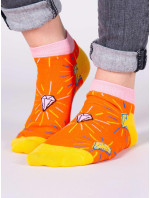 Yoclub Členkové vtipné bavlnené ponožky Vzory farieb SKS-0086U-B600 Orange