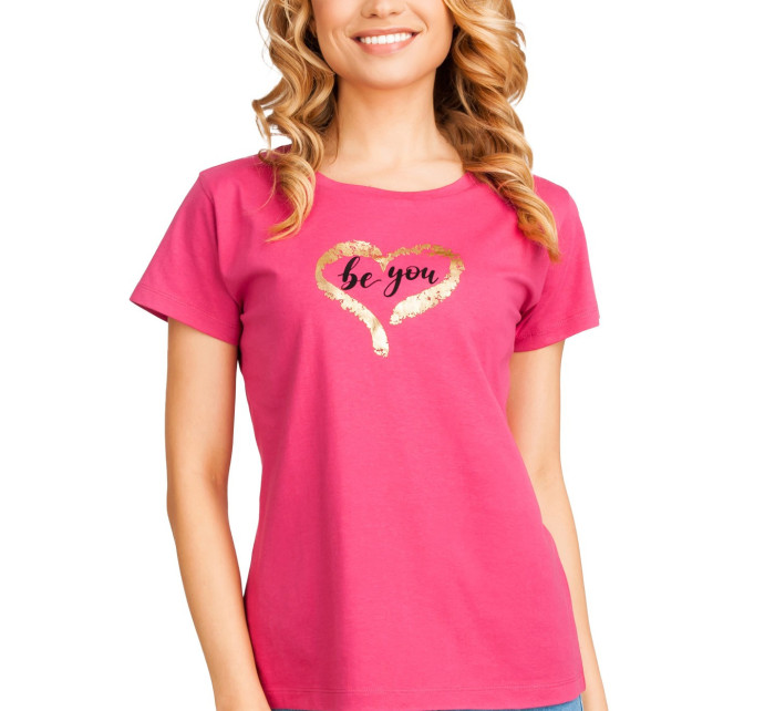 Bavlněné tričko model 17399948 Pink - Yoclub