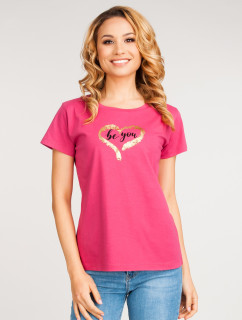 Bavlněné tričko model 17399948 Pink - Yoclub