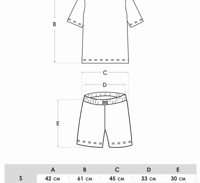 Dámské krátké bavlněné pyžamo model 17534733 Vícebarevné - Yoclub