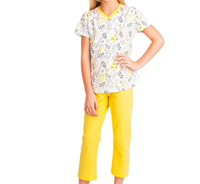 Dievčenské bavlnené pyžamo Yoclub PIF-0002G-A110 Viacfarebné