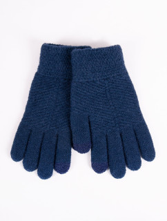 Dívčí pětiprsté dotykové rukavice Yoclub RED-0085G-005C-002 námořnická modrá
