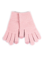 Dievčenské päťprsté dotykové rukavice Yoclub RED-0085G-005C-003 Pink