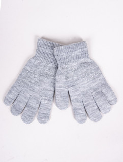 Dívčí pětiprsté rukavice Yoclub s tryskami RED-0216G-AA50-010 Grey