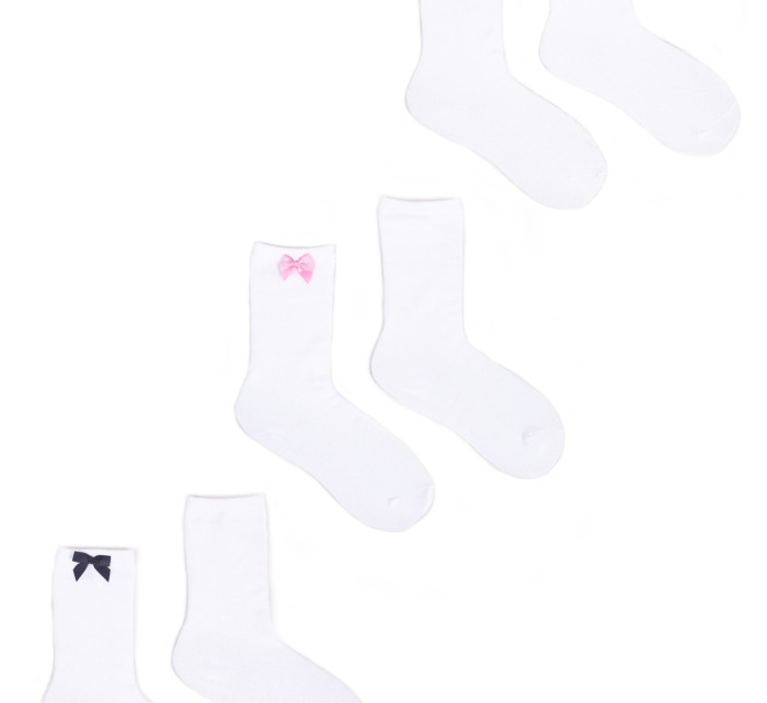 Yoclub 3Pack Girl's Knee-High Socks SKA-0098G-010B White