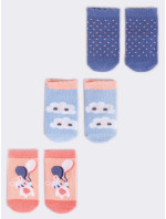 Yoclub 3Pack Dětské dívčí ponožky SKA-0110G-AA30-001 Vícebarevné