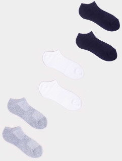 Yoclub Ankle Thin Cotton Socks Patterns Colours 3-Pack SKS-0094U-0000 Multicolour