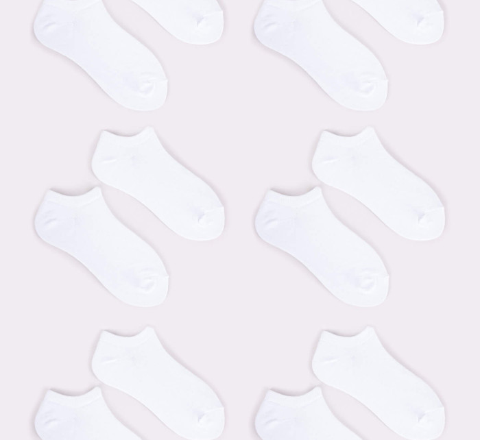 6Pack Základní kotníkové bílé ponožky model 18629585 White - Yoclub