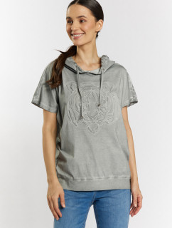Monnari T-Shirts Cotton T-Shirt With Hood Grey