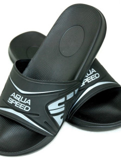 AQUA SPEED Swimming Pool Shoes Dakota Black/Silver Pattern 07