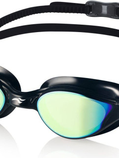 AQUA SPEED Swimming Goggles Vortex Mirror Black/Blue Pattern 07
