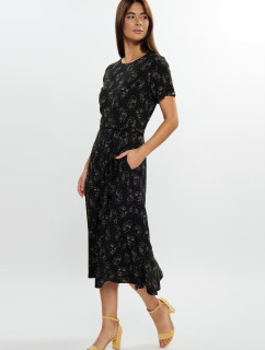 Monnari Midi Dresses Patterned Dress From Viscose Multi Black