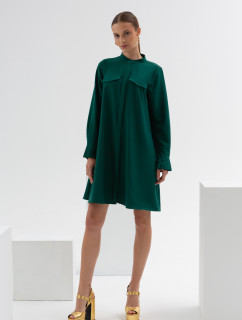 Monnari Dresses Shirt Dress With A Stand-Up Collar Green