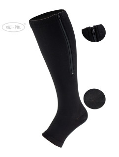 Raj-Pol Knee Socks With Zipper 1 Grade Black