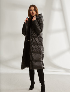 Monnari Jackets Long Quilted Coat With Hood Black