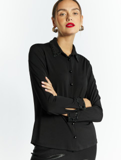 Monnari Blouses Women's Shirt With Decorative Buttons Black