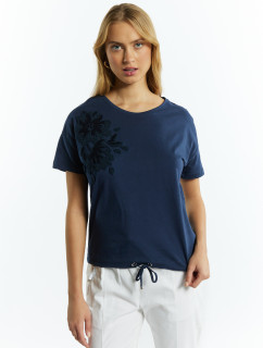 Monnari T-Shirts Women's Knitted T-Shirt Navy Blue