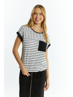 Monnari T-Shirts Women's Striped Blouse Multi Black