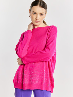 Monnari Jumpers & Cardigans Women's Sweater With Rhinestones Pink