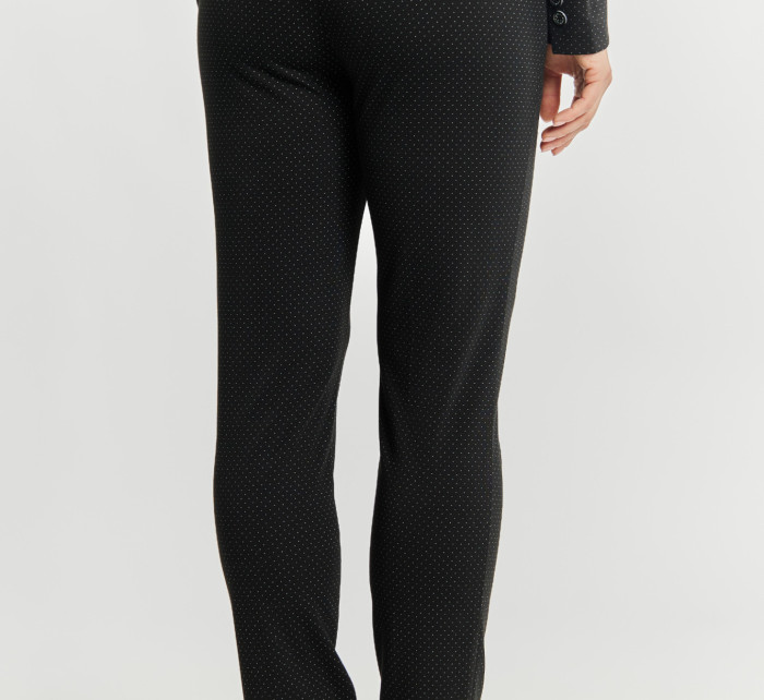 Monnari Elegantní kalhoty Dámské kalhoty s puntíky Multi Black