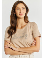 Trička model 19706688 bavlněné tričko Beige - Monnari