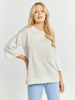 Monnari Sweatshirts Women's Sweatshirt With Raised Print White
