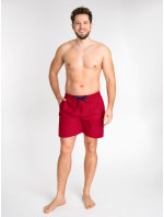 Yoclub Plavky Pánské plážové šortky Maroon