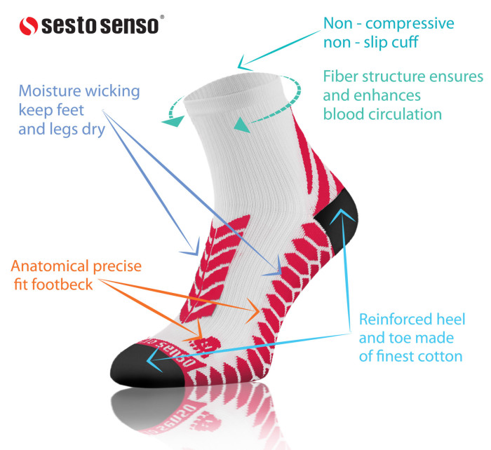 Sesto Senso krátké sportovní ponožky bílé